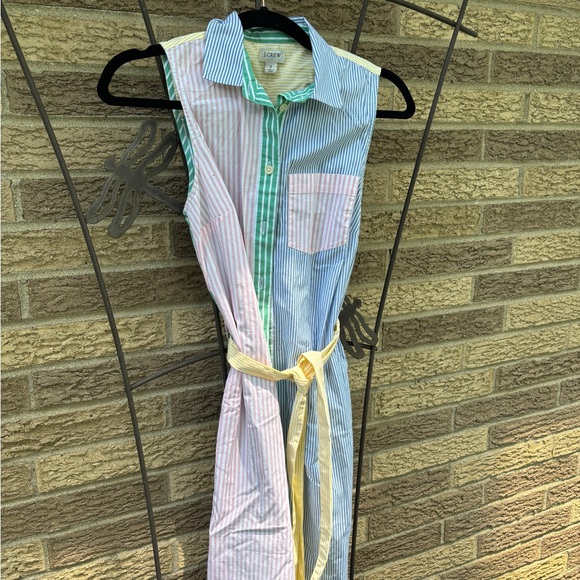 J.crew Factory Rainbow-stripe shirtdress, NWT - Picture 4 of 4
